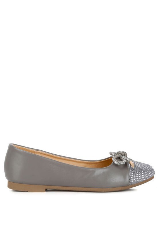 Rhinestones Toe Ballerinas