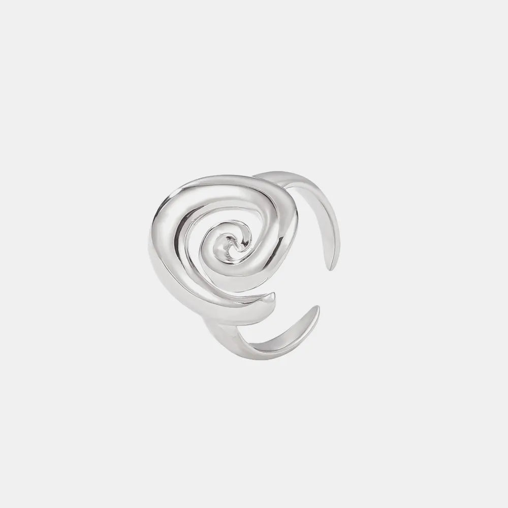 Titanium Steel Spiral Shape Ring - alternate ring view