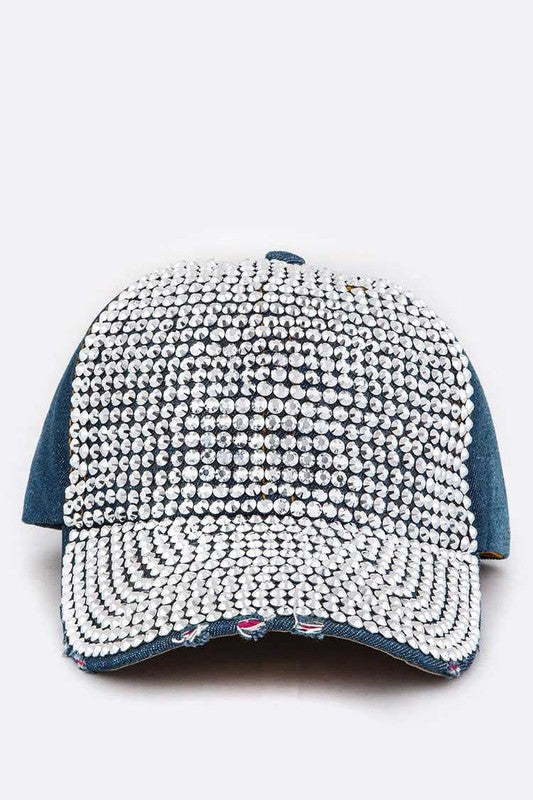 Crystal Denim Cap