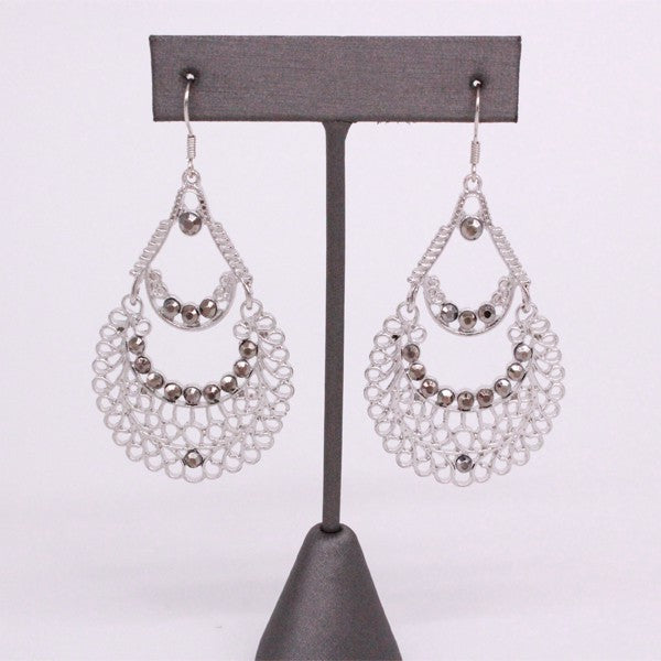 Double Teardrop Drop Earrings