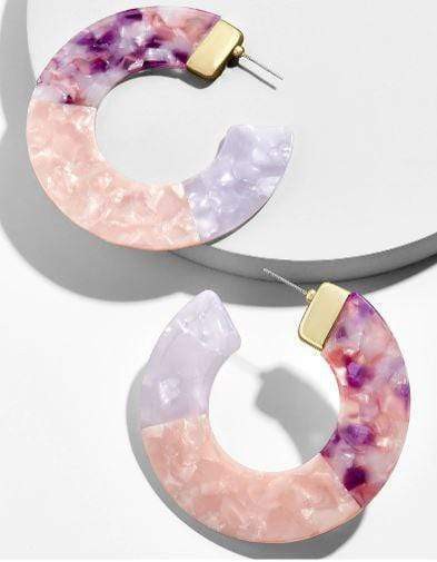 Resin Ombre Hoop Earrings