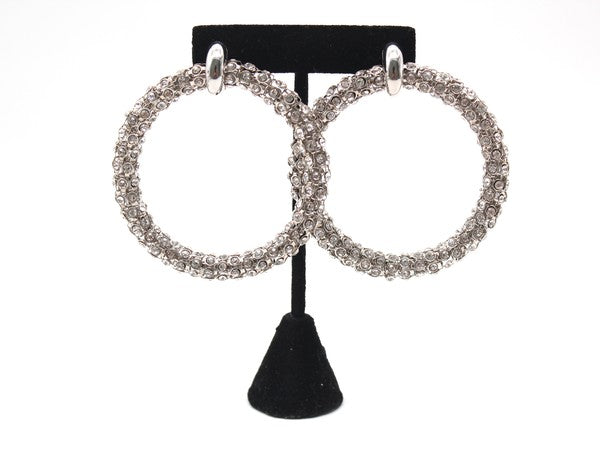 Large Crystal Hoop Earrings