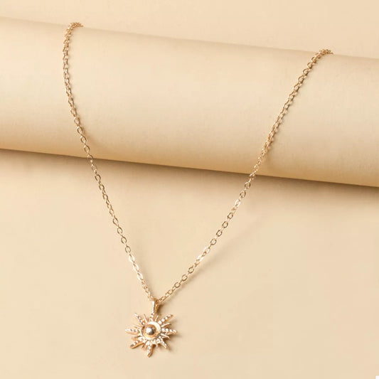 Sunburst Pendant Necklace in Silver - women's pendant necklace