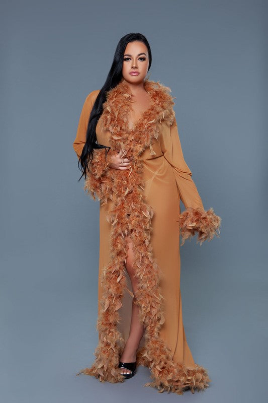 Glamour Feather Trim Robe