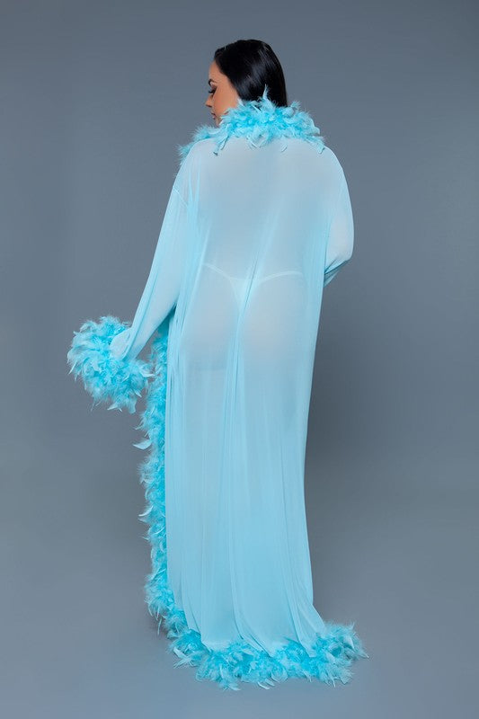 Glamour Feather Trim Robe
