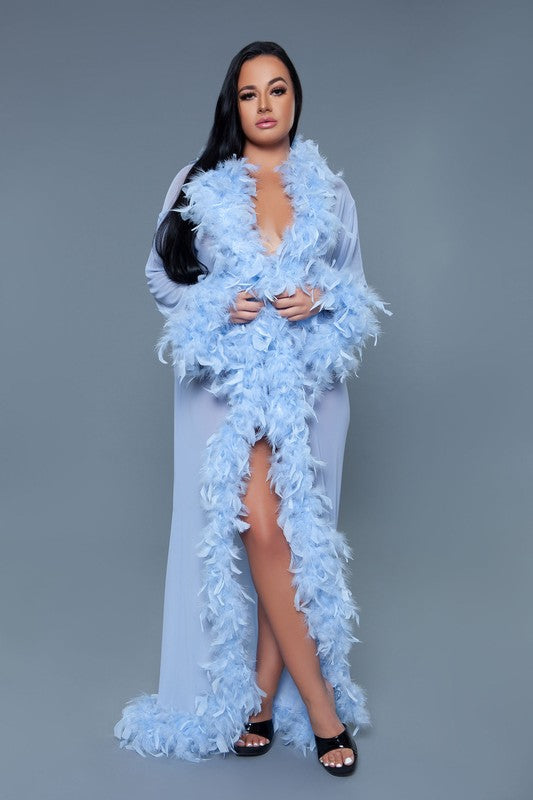 Glamour Feather Trim Robe