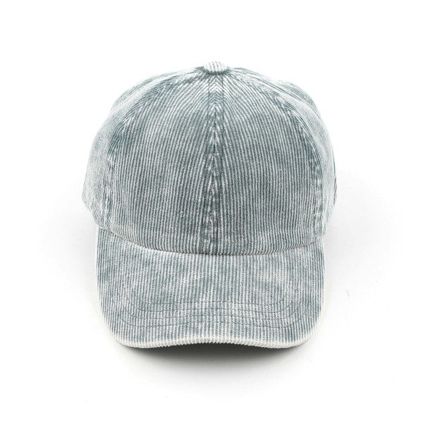 Stone-Washed Corduroy Cap