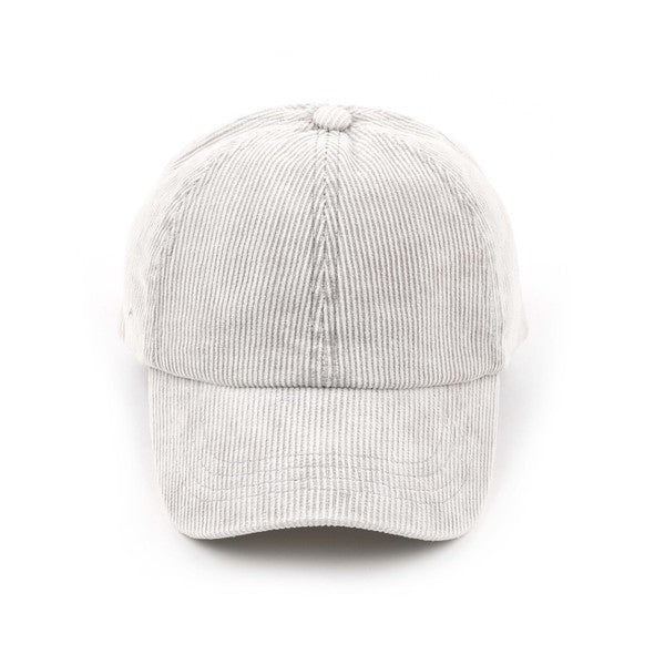 Stone-Washed Corduroy Cap
