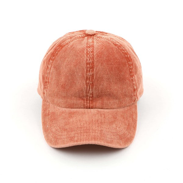 Stone-Washed Corduroy Cap