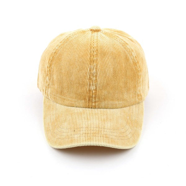 Stone-Washed Corduroy Cap
