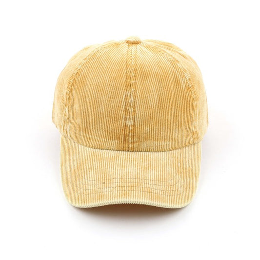 Stone-Washed Corduroy Cap