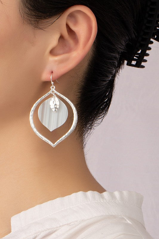 Textured Double Teardrop Earrings