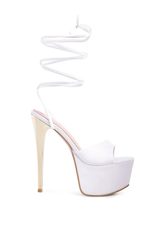 Satin Lace-Up Stiletto Sandals