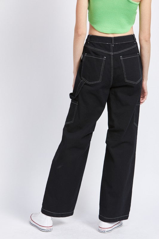 Contrast Utility Cargo Pants
