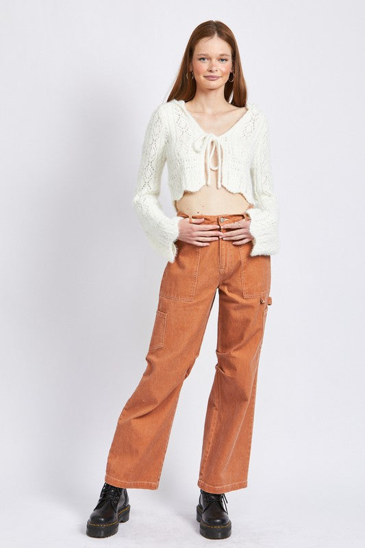 Contrast Utility Cargo Pants