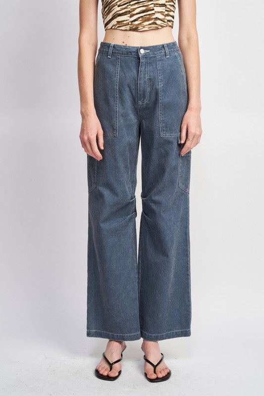 Contrast Utility Cargo Pants