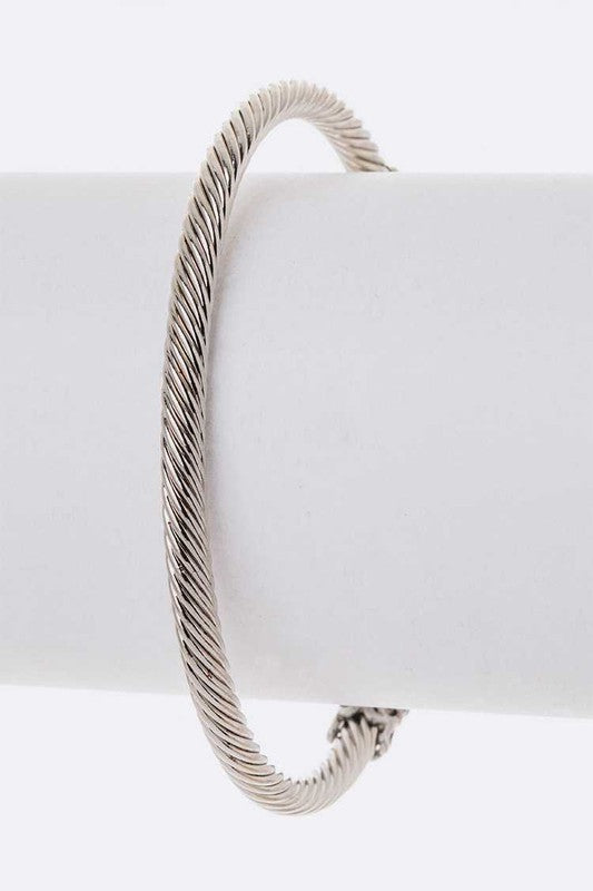 Cable Open Bangle