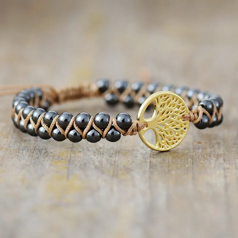 Alloy Natural Stone Braided Bracelet - alternate jewelry view