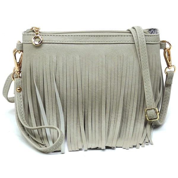 Fringe Clutch Crossbody Bag