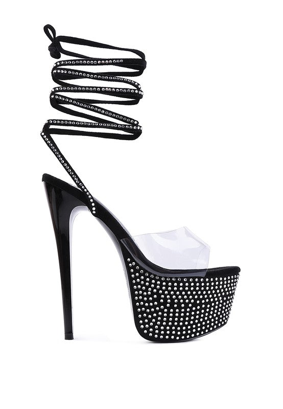 Diamante Strappy Stiletto Heels