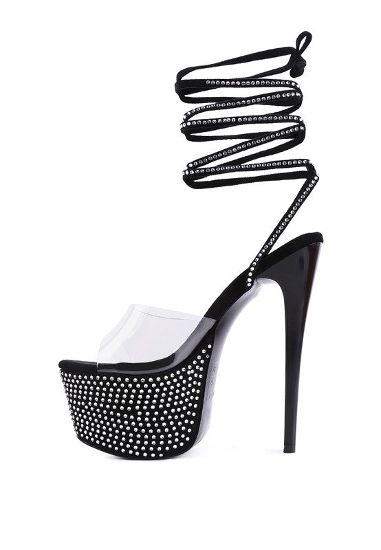 Diamante Strappy Stiletto Heels