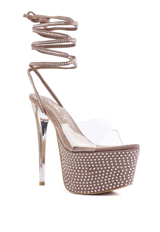 Diamante Strappy Stiletto Heels