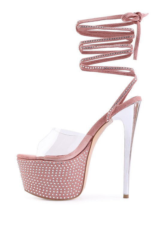 Diamante Strappy Stiletto Heels