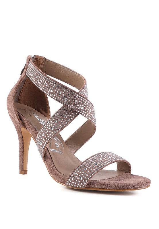 Rhinestone High Heeled Sandals