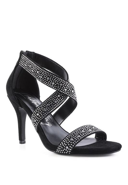 Rhinestone High Heeled Sandals