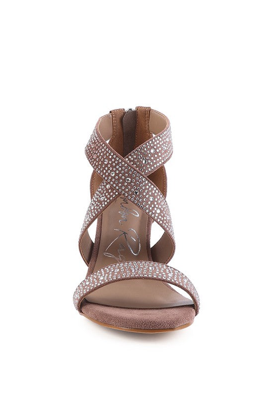 Rhinestone High Heeled Sandals