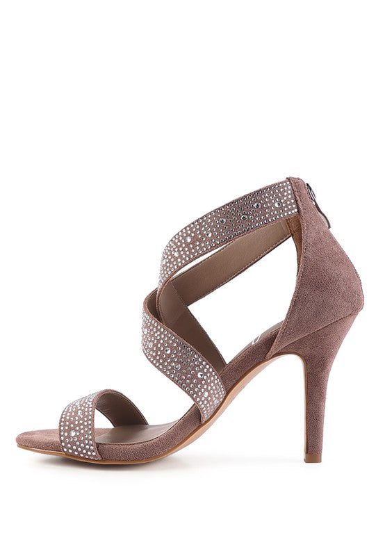 Rhinestone High Heeled Sandals