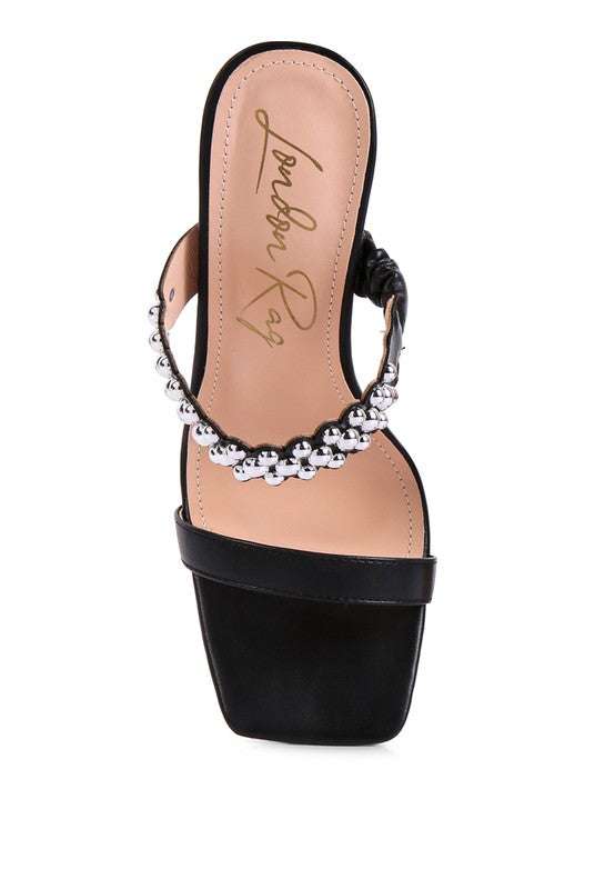 Embellish High Heel Dress Sandals