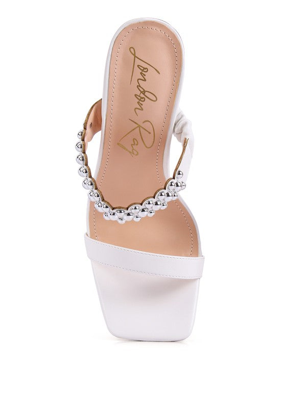 Embellish High Heel Dress Sandals