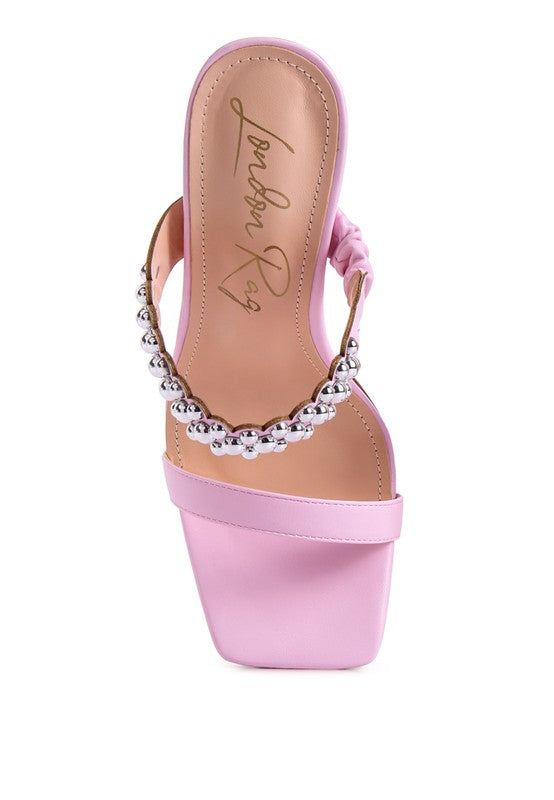 Embellish High Heel Dress Sandals