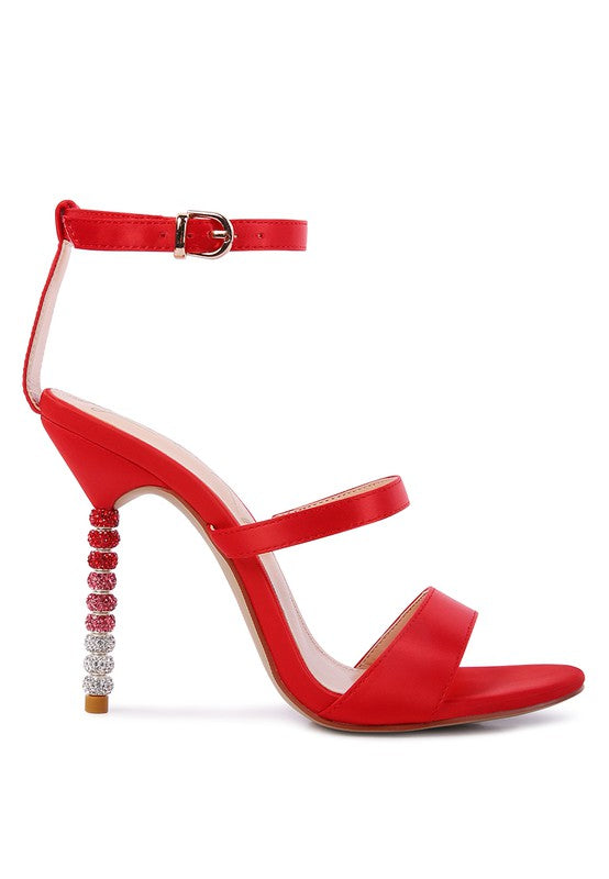 Rhinestone Bead Heels