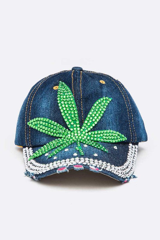 Crystal Pave Leaf Cap