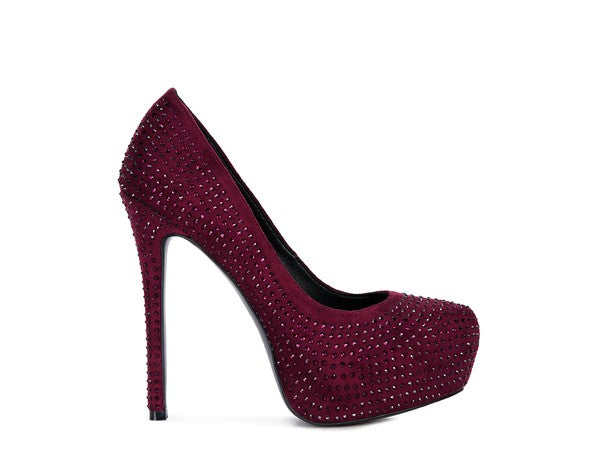 Faux Suede Stiletto Pumps