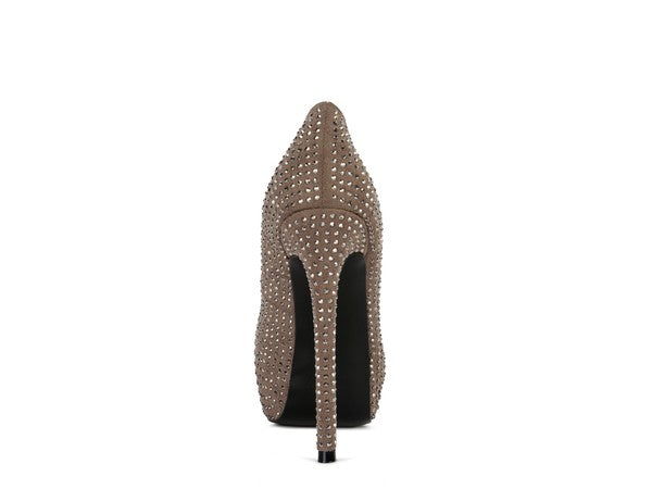 Faux Suede Stiletto Pumps