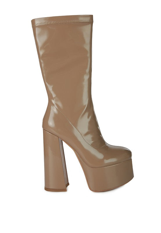 Glossy Patent Calf Boots