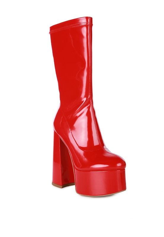 Glossy Patent Calf Boots
