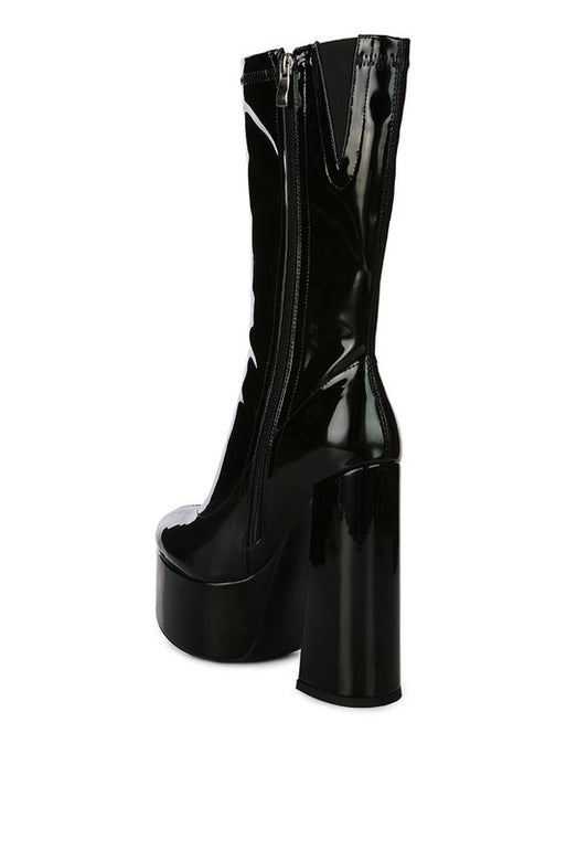 Glossy Patent Calf Boots