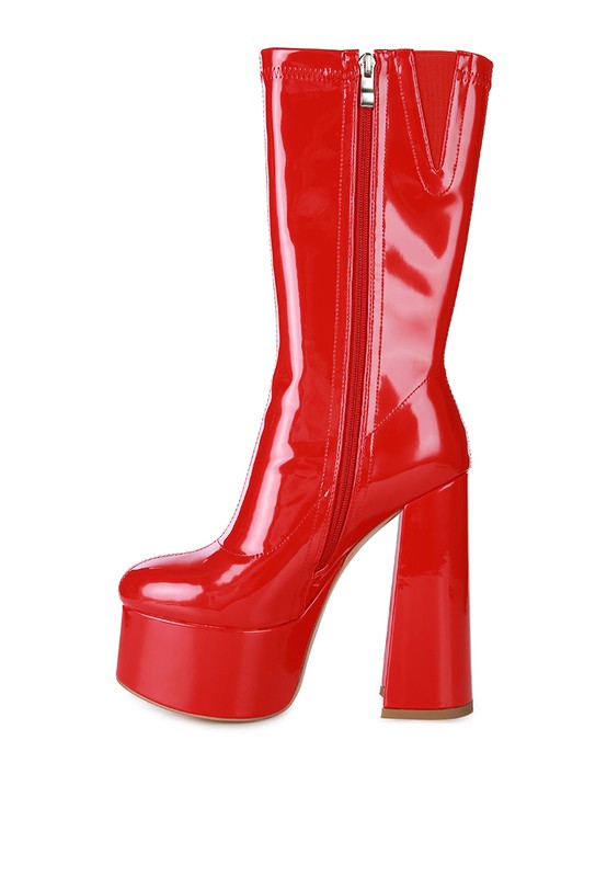 Glossy Patent Calf Boots