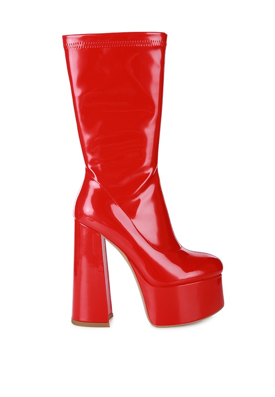 Glossy Patent Calf Boots