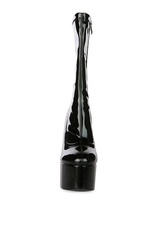 Glossy Patent Calf Boots