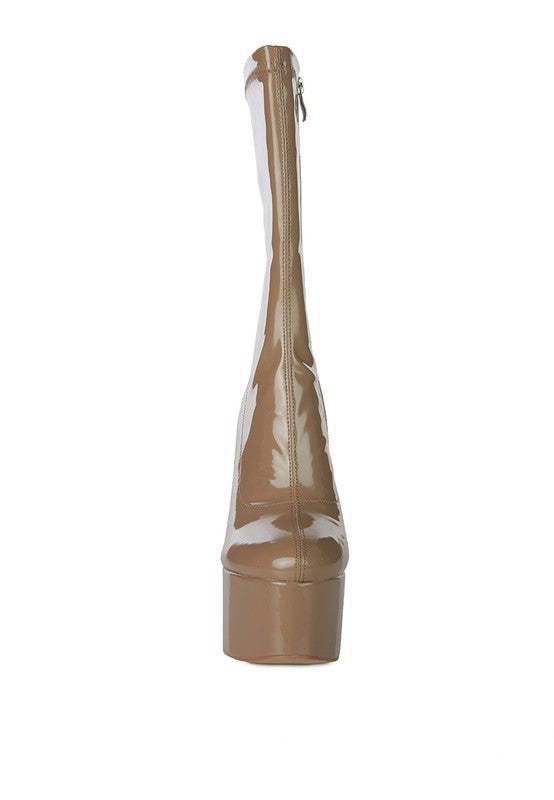 Glossy Patent Calf Boots