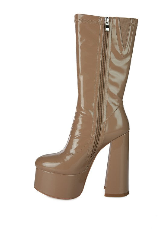 Glossy Patent Calf Boots
