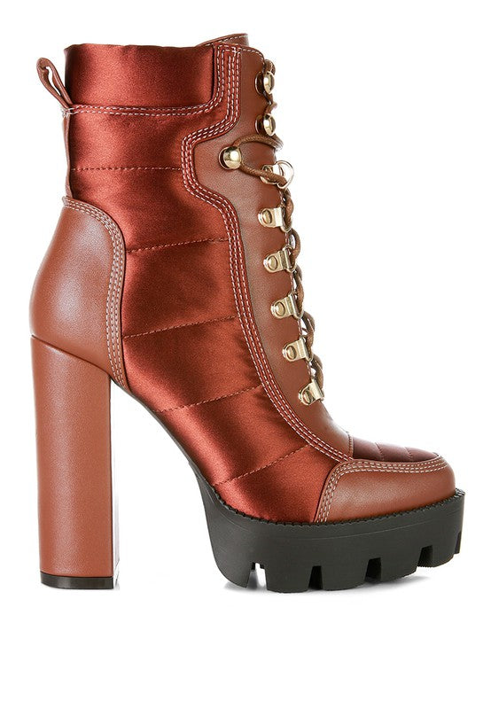 Quilted Satin Boots