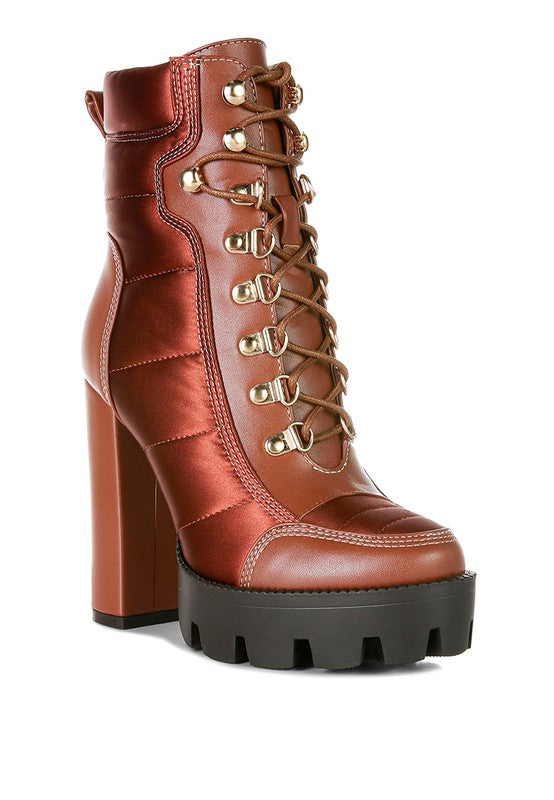 Quilted Satin Boots