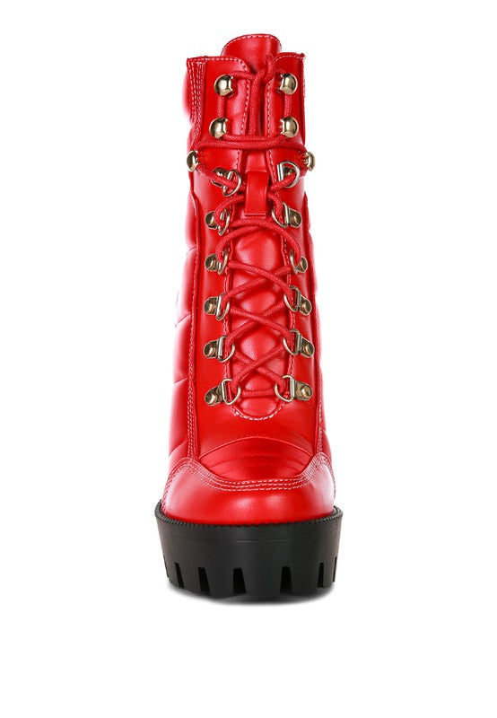 Quilted Satin Boots