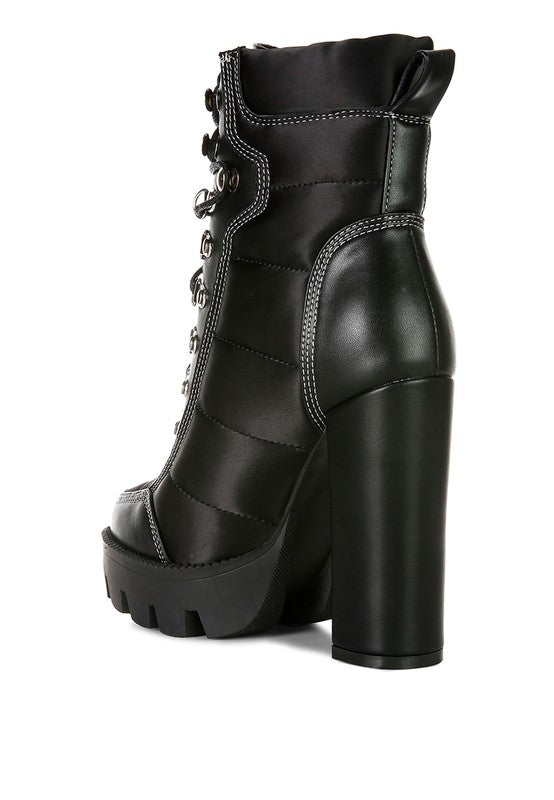 Quilted Satin Boots